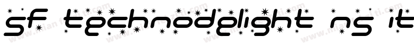 SF Technodelight NS Italic字体转换